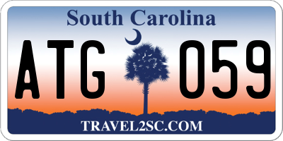 SC license plate ATG059