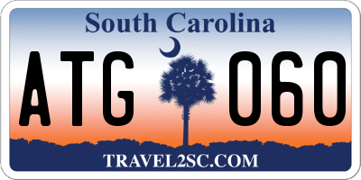 SC license plate ATG060