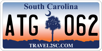 SC license plate ATG062