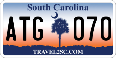 SC license plate ATG070