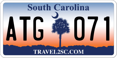 SC license plate ATG071
