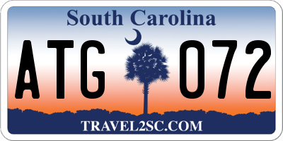 SC license plate ATG072