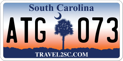 SC license plate ATG073
