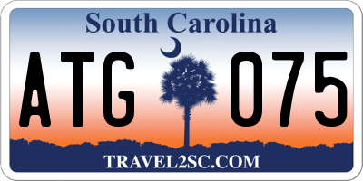 SC license plate ATG075