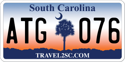 SC license plate ATG076