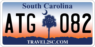 SC license plate ATG082