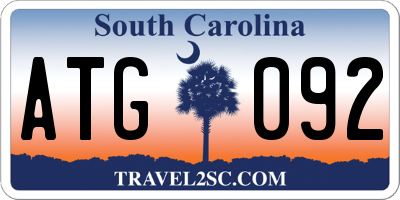 SC license plate ATG092