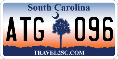 SC license plate ATG096