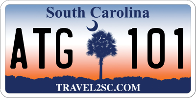 SC license plate ATG101