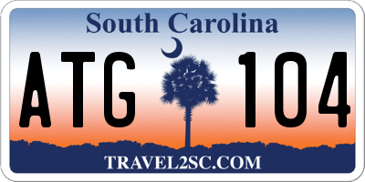 SC license plate ATG104