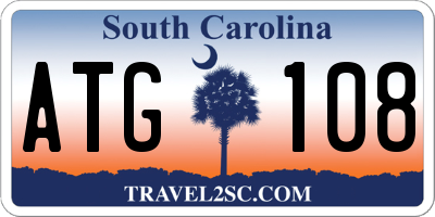 SC license plate ATG108
