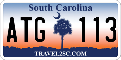 SC license plate ATG113