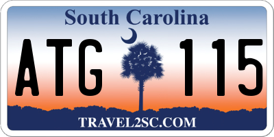 SC license plate ATG115