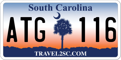 SC license plate ATG116