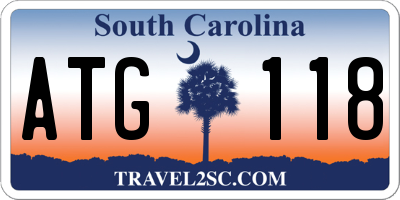 SC license plate ATG118