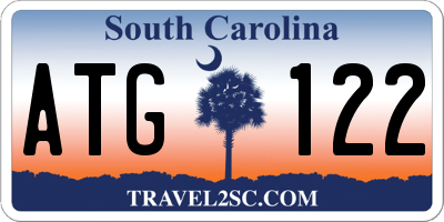 SC license plate ATG122