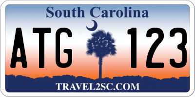 SC license plate ATG123