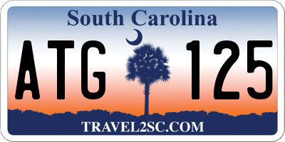 SC license plate ATG125