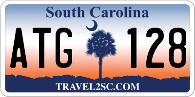 SC license plate ATG128