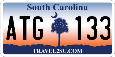 SC license plate ATG133