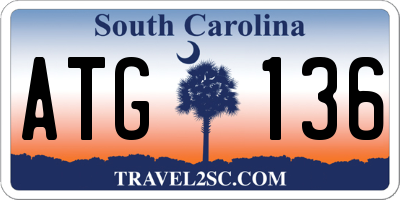 SC license plate ATG136