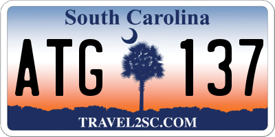 SC license plate ATG137