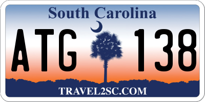 SC license plate ATG138