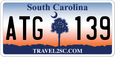 SC license plate ATG139