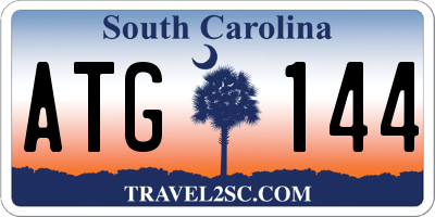 SC license plate ATG144