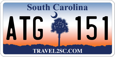 SC license plate ATG151