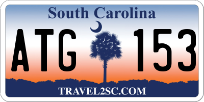 SC license plate ATG153