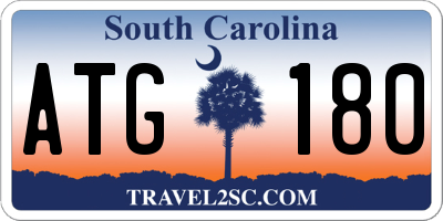 SC license plate ATG180