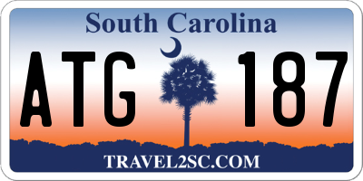 SC license plate ATG187