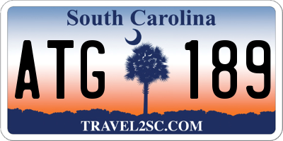 SC license plate ATG189