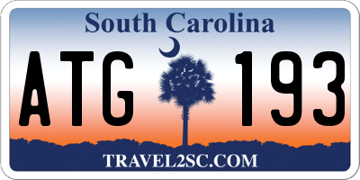 SC license plate ATG193
