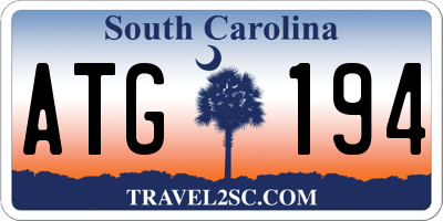SC license plate ATG194