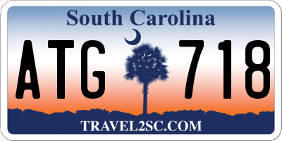 SC license plate ATG718