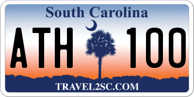 SC license plate ATH100