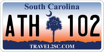 SC license plate ATH102