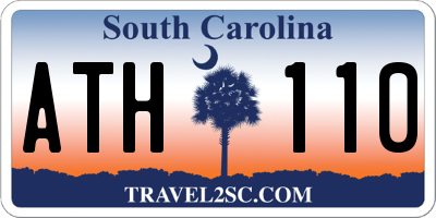 SC license plate ATH110