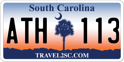 SC license plate ATH113
