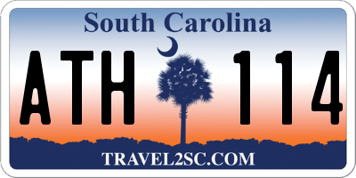 SC license plate ATH114