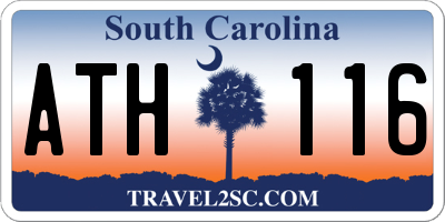 SC license plate ATH116