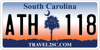 SC license plate ATH118