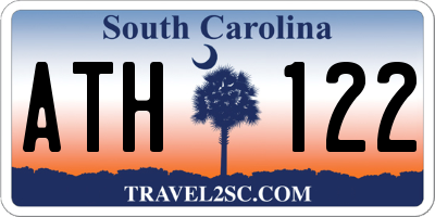 SC license plate ATH122
