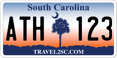 SC license plate ATH123