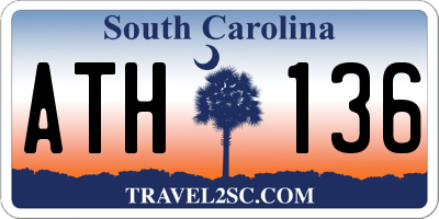 SC license plate ATH136