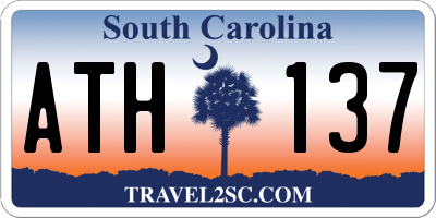 SC license plate ATH137