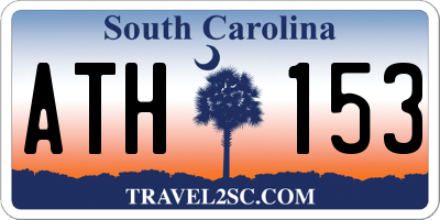 SC license plate ATH153