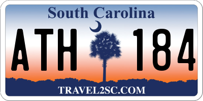 SC license plate ATH184